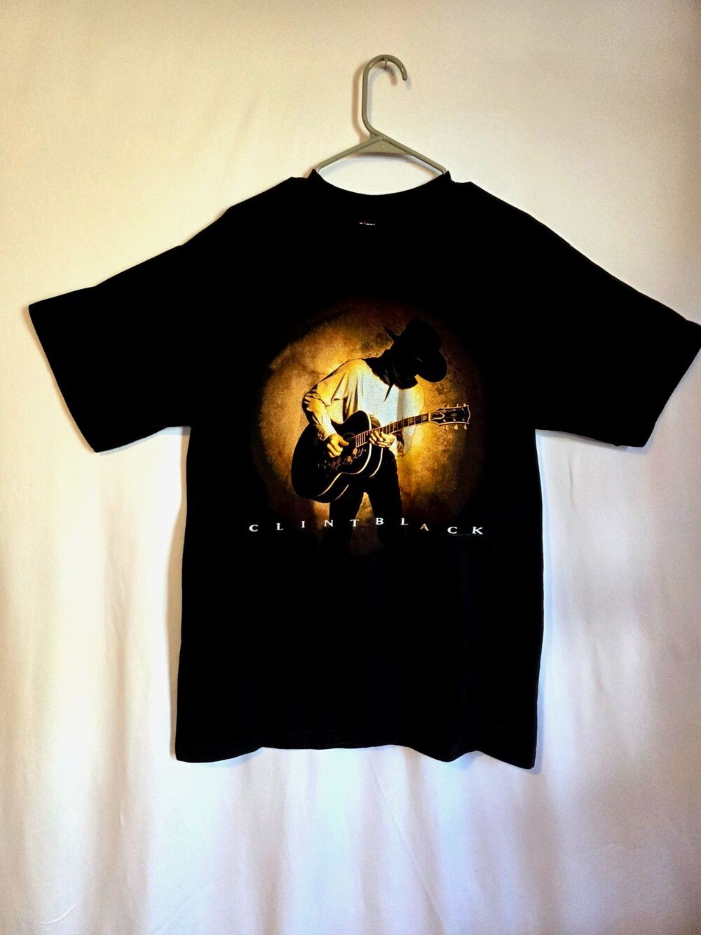 Clint Black Graphic T-Shirt XL Black Country Music Tee Giant Tag